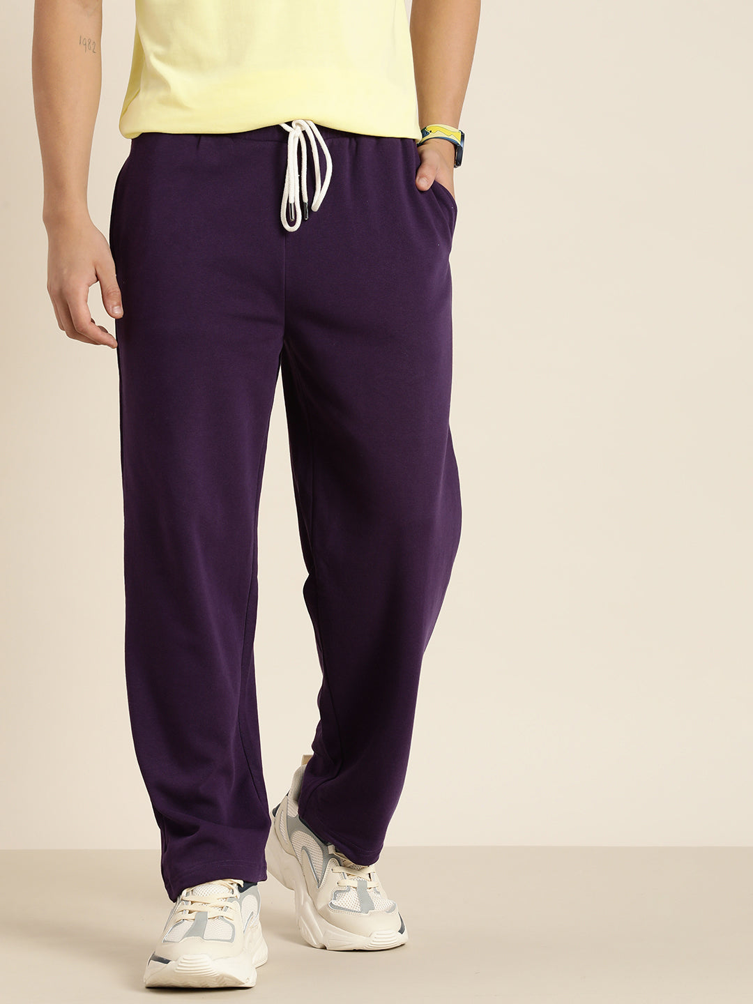 Men Lightweight Relaxed Fit Baggy Korean Pant