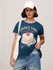 Womens Printed Boxy Regular Fit Cotton T-Shirt