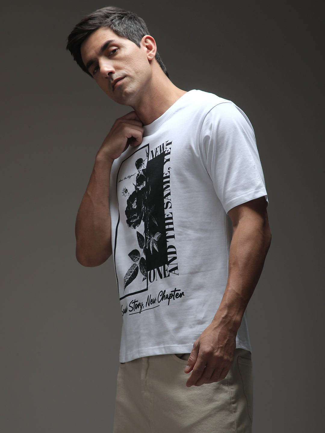 Mens Half Sleeve Round Neck Printed Oversized Fit Tshirts