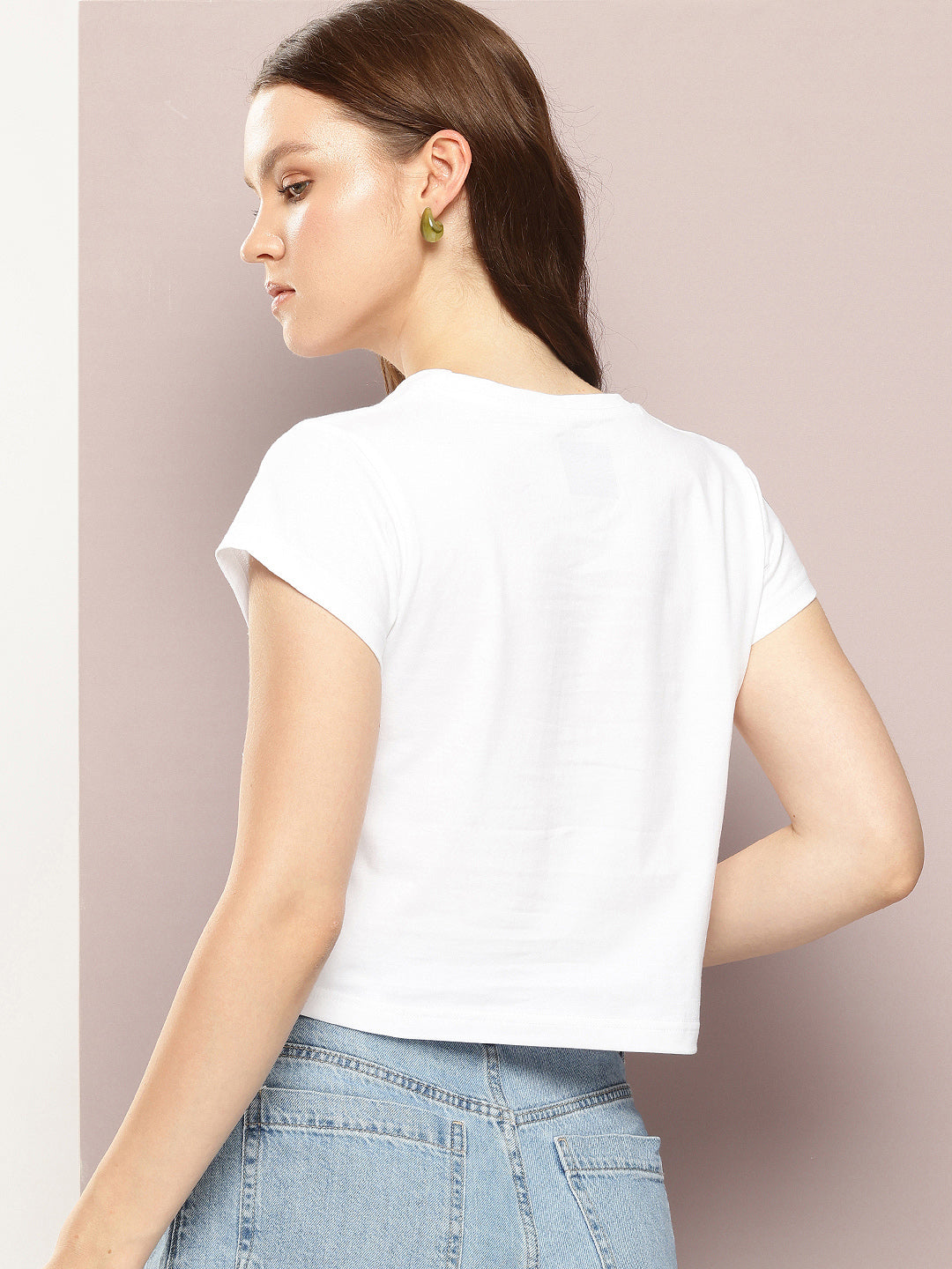 Womens Half Sleeve Round Neck Printed Regular Fit Tshirts