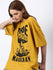 Womens Half Sleeve Drop Shoulder Printed Oversized Fit T-Shirts