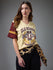 Womens Printed V-neck Oversized Fit Tshirt