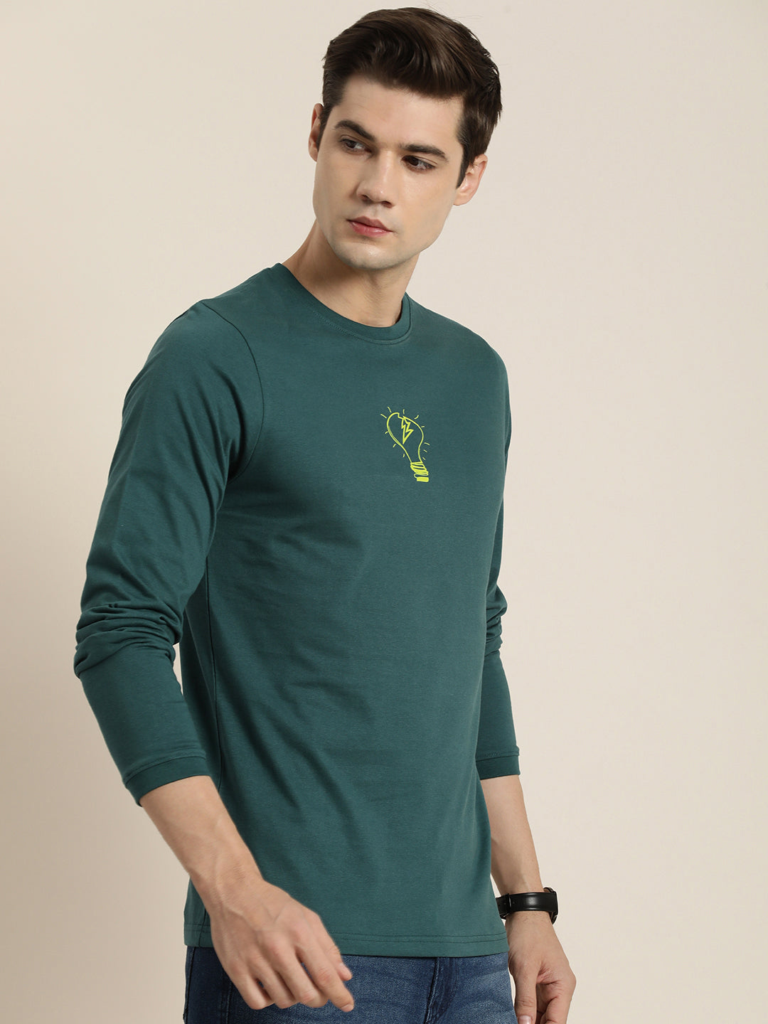 Mens Full Sleeve Round Neck Regular Fit T-Shirts