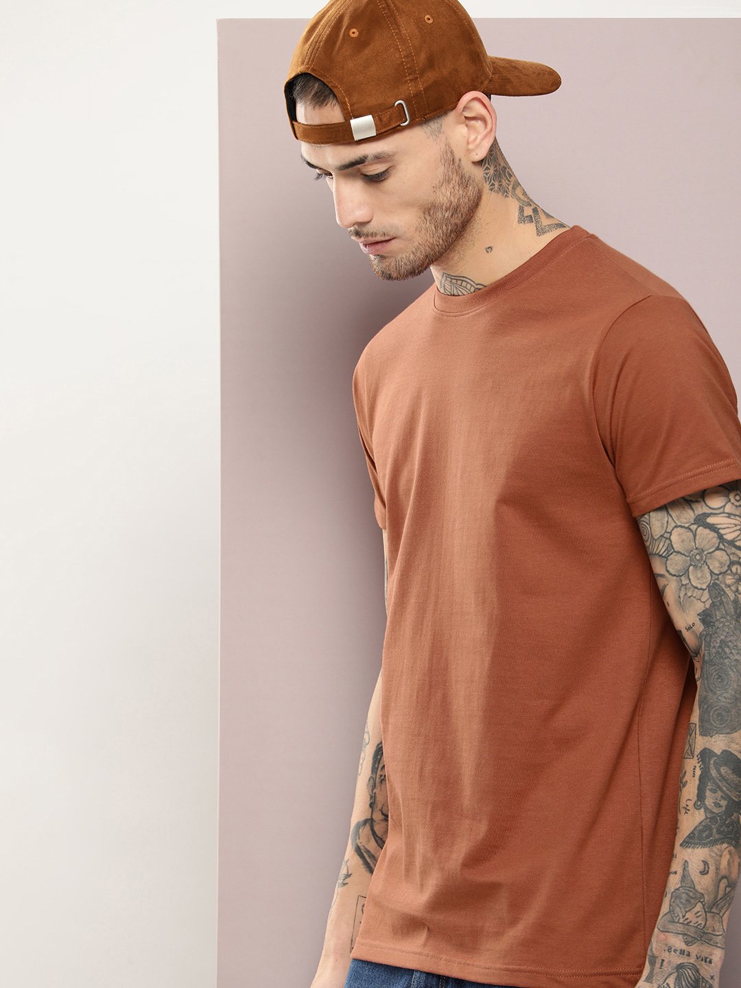 Mens Half Sleeve Round Neck Regular Fit T-Shirts
