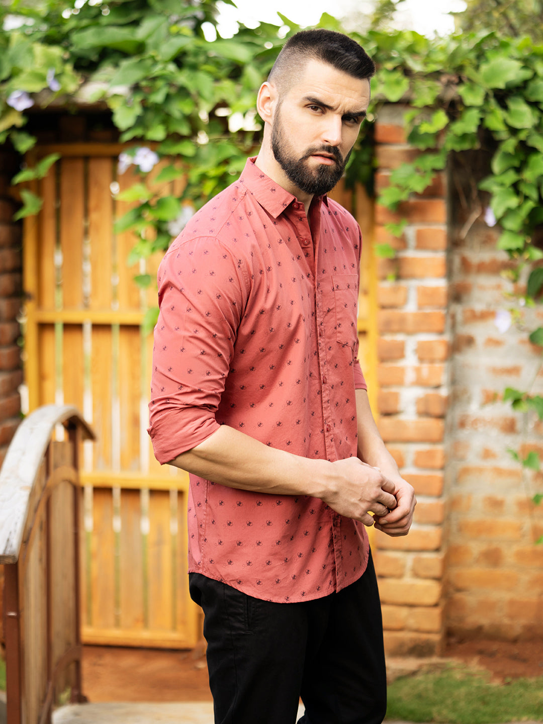 Men All Over Printed Full Sleeve Shirt With Pocket