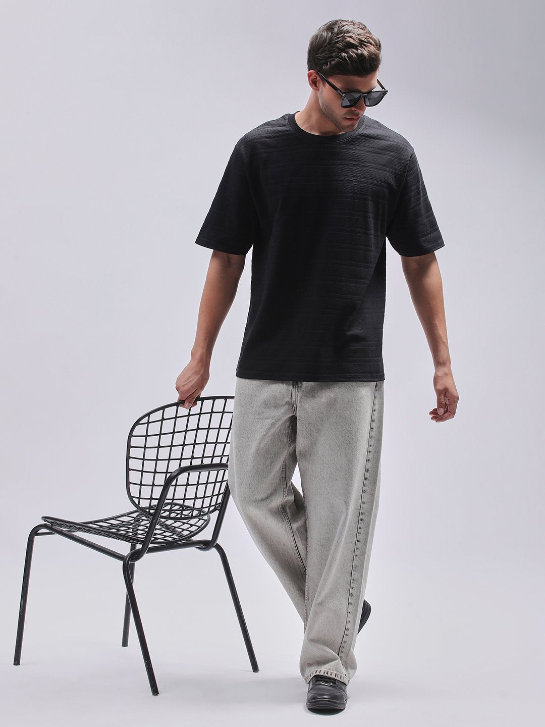 Mens Half Sleeve Round Neck Oversized Fit T-Shirts