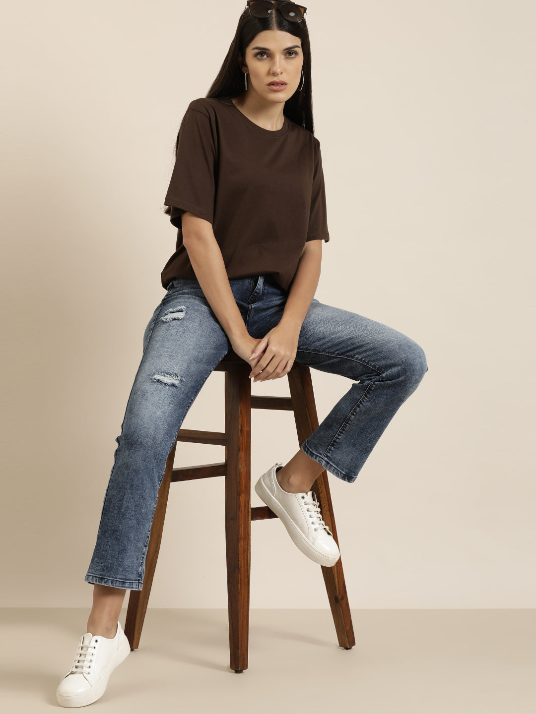 Womens Short Sleeve Polo Oversized Fit Polo T-Shirt