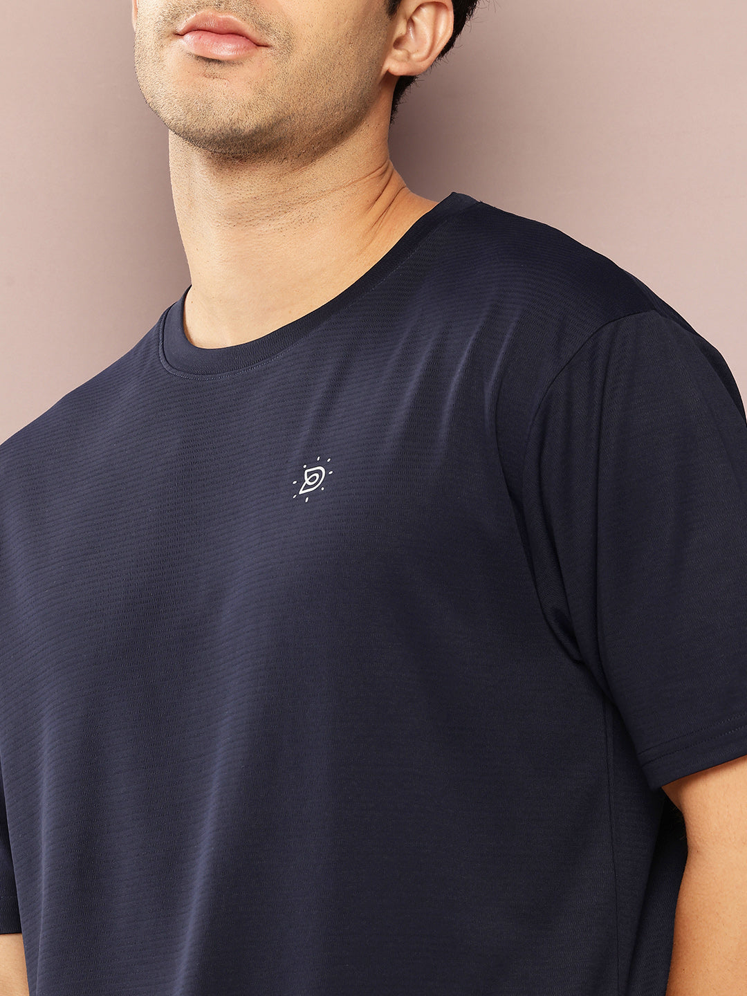 Mens Short Sleeve Round Neck Oversized Polyster Tshirt