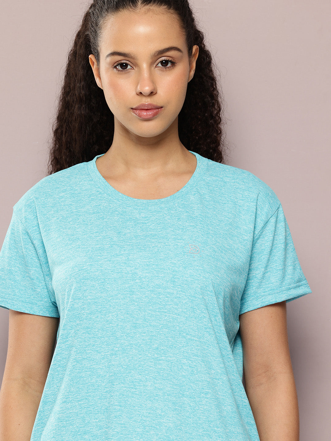 Womens Half Sleeve Round Neck Solid Boxy Fit Tshirts