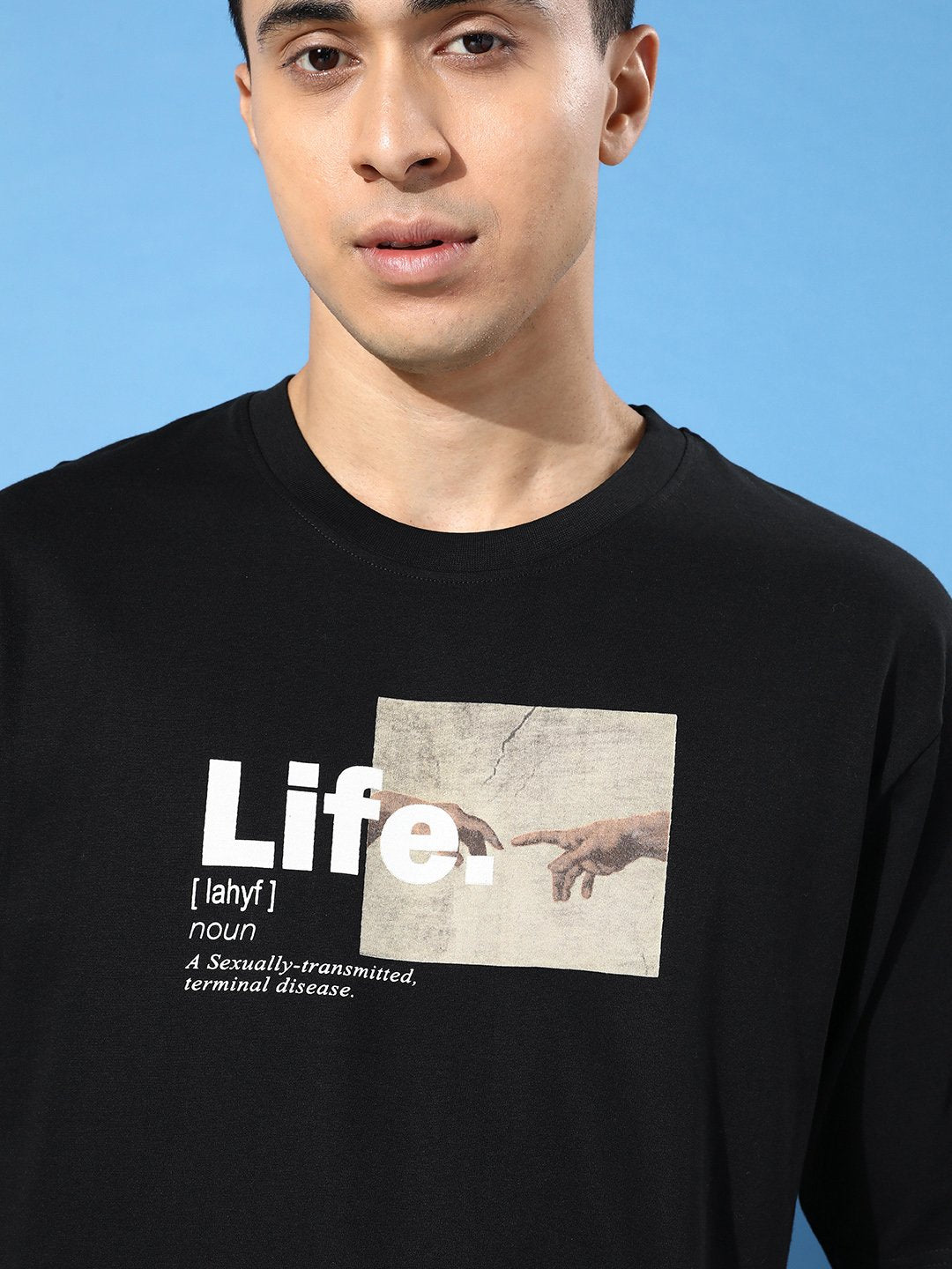 Mens Half Sleeve Round Neck Oversized Fit T-Shirts
