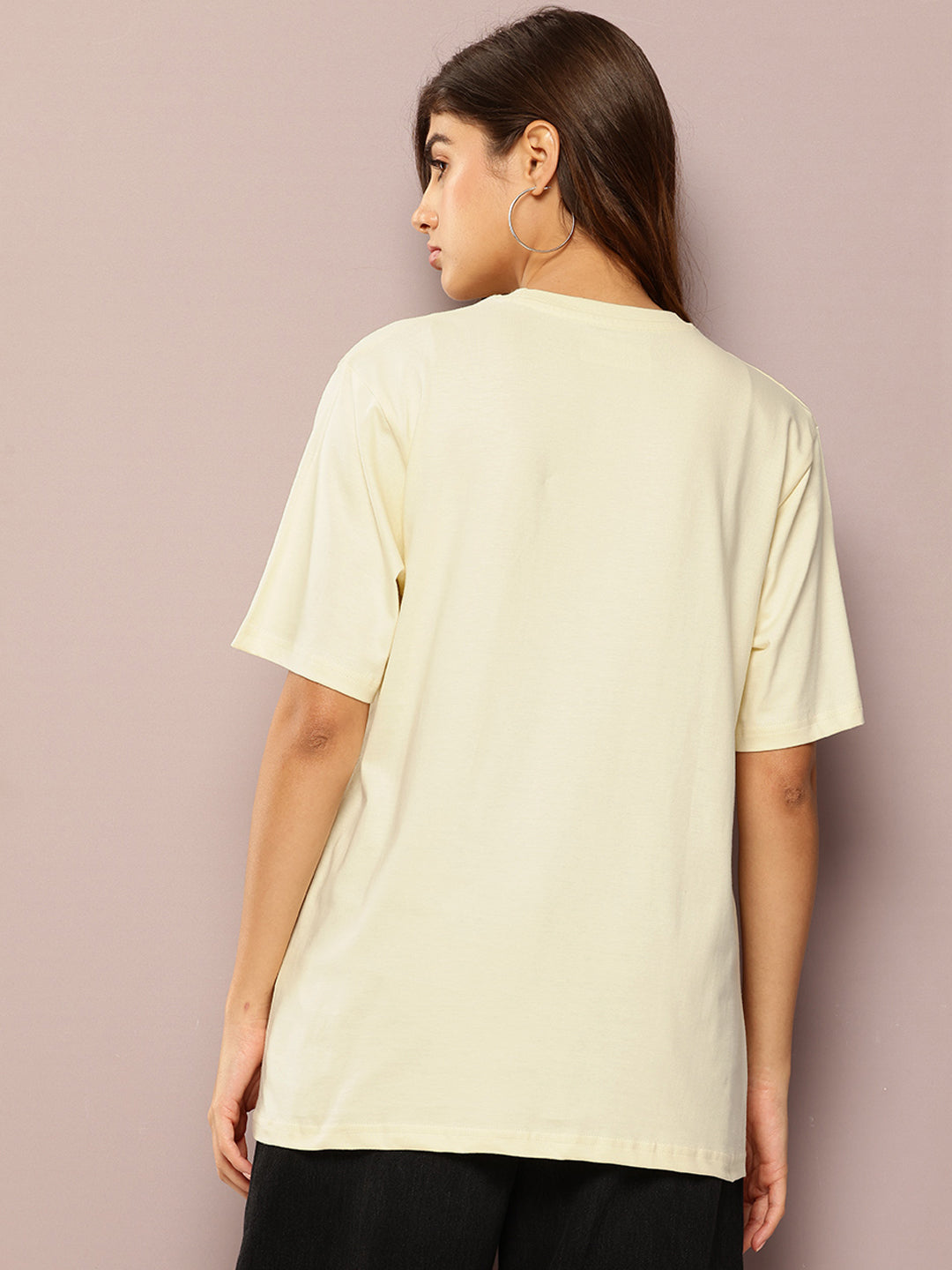 Womens Short Sleeve Printed Oversized Fit Tshirt