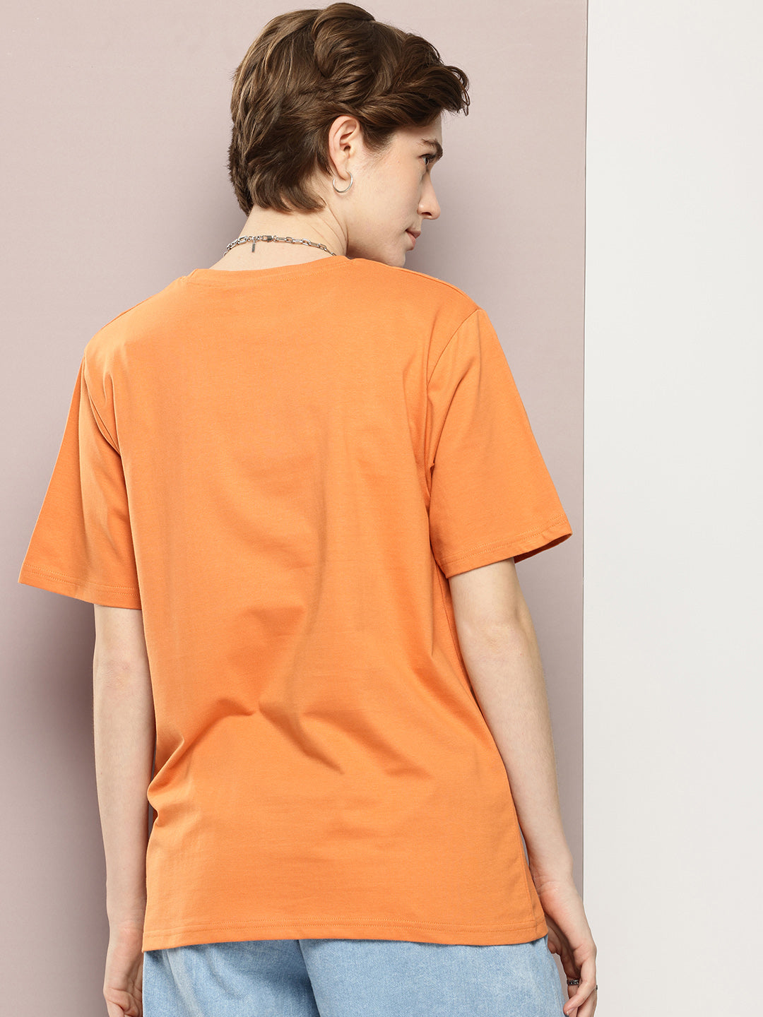 Womens Half Sleeve Round Neck Printed Oversized Fit Tshirts