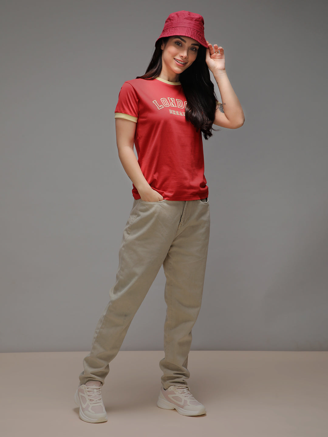 Womens Half Sleeve Round Neck Printed Regular Fit Tshirts