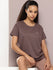 Womens Half Sleeve Round Neck Solid Boxy Fit Tshirts