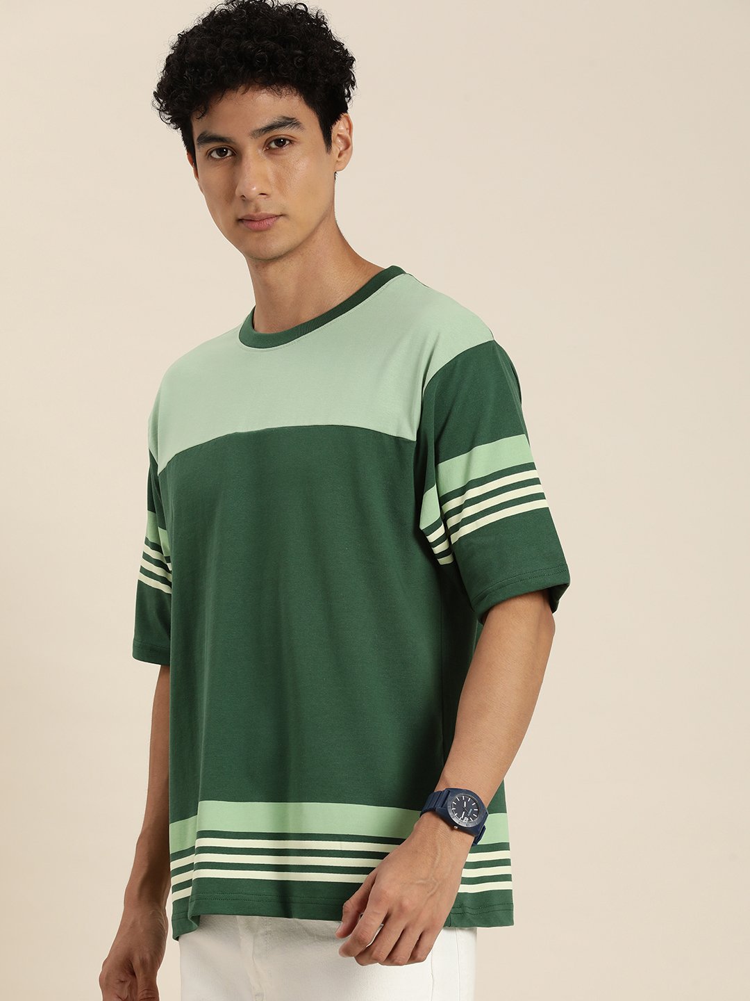 Mens Half Sleeve Round Neck Oversized Fit T-Shirts