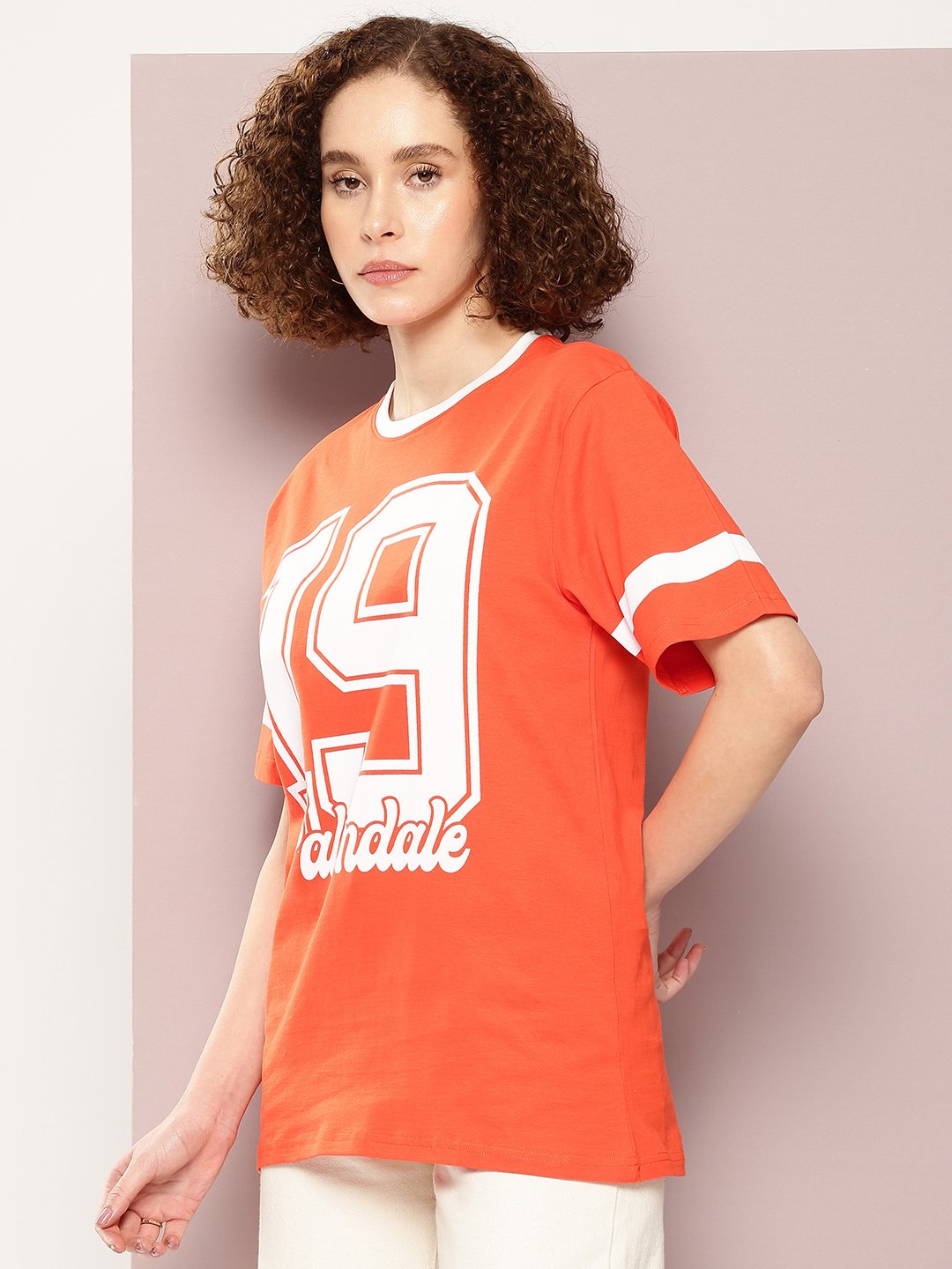 Womens Half Sleeve Round Neck Oversized Fit T-Shirts