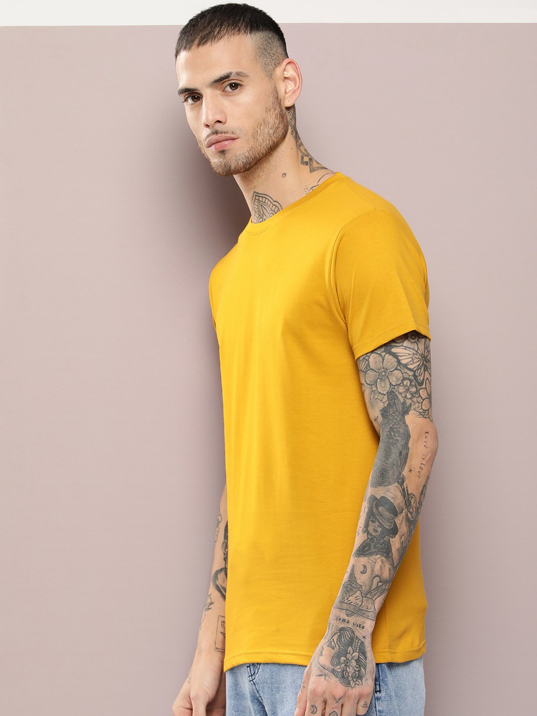 Mens Half Sleeve Round Neck Regular Fit T-Shirts