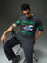 Mens Round Neck Half Sleeve Puff Printed Oversized Fit Tshirt