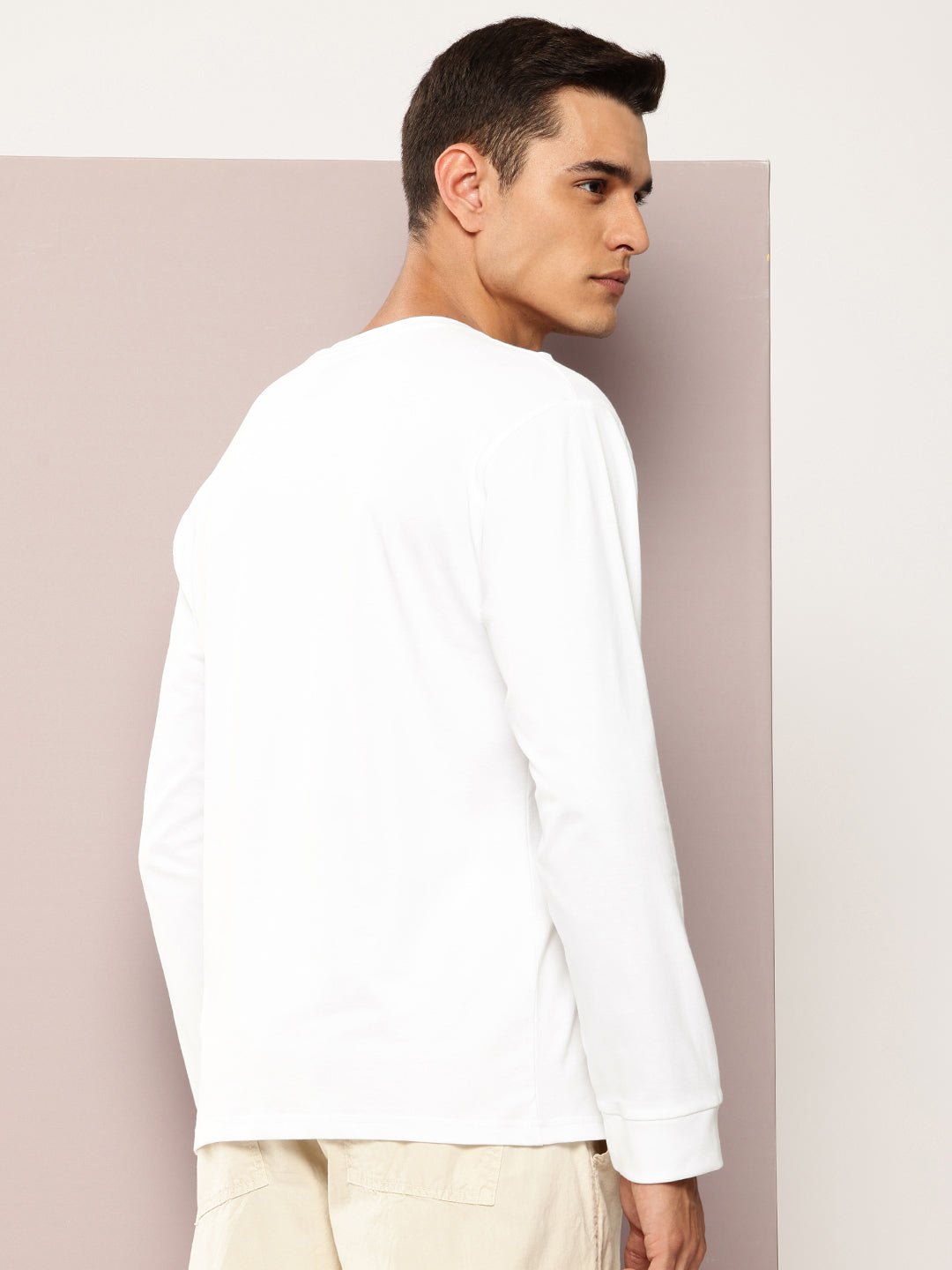 Mens Full Sleeve Round Neck Printed Oversized Fit Tshirts