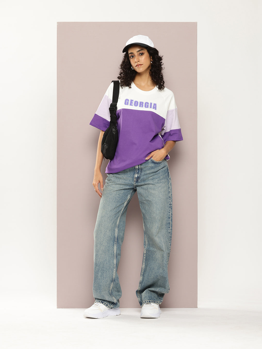 Womens Half Sleeve Round Neck Printed Oversized Fit Tshirts