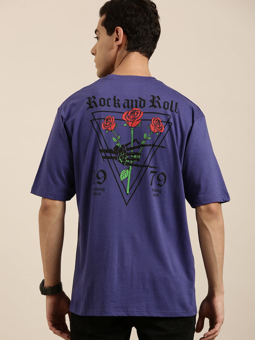 Mens Half Sleeve Round Neck Oversized Fit T-Shirts
