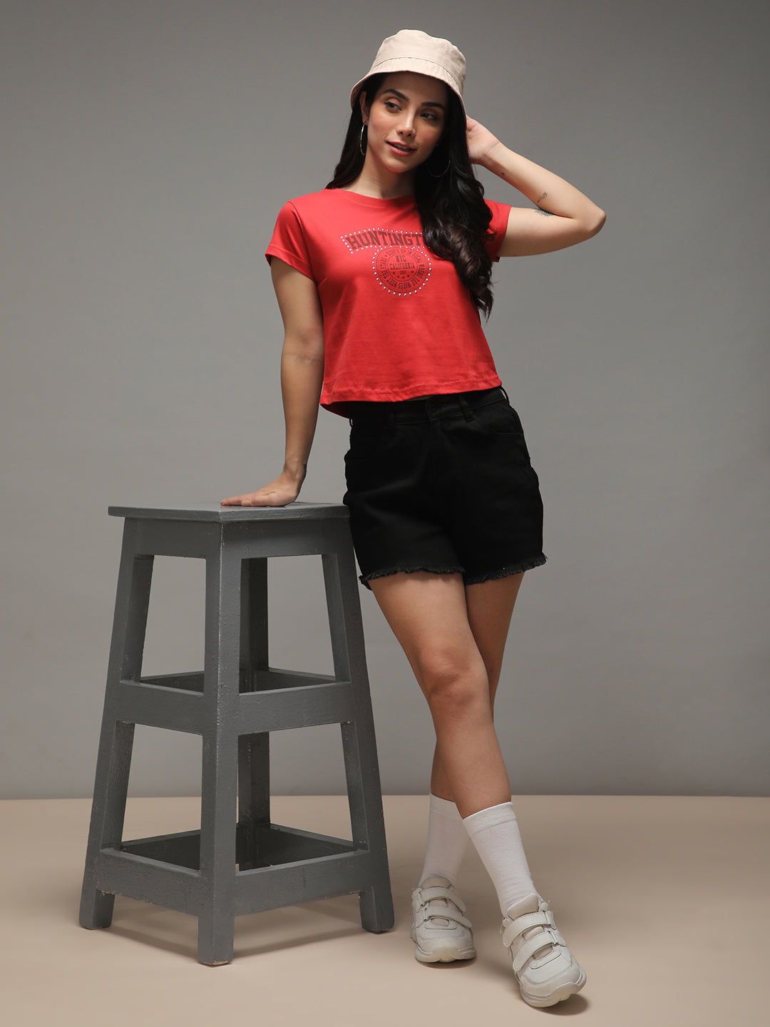 Womens Half Sleeve Round Neck Printed Regular Fit Tshirts