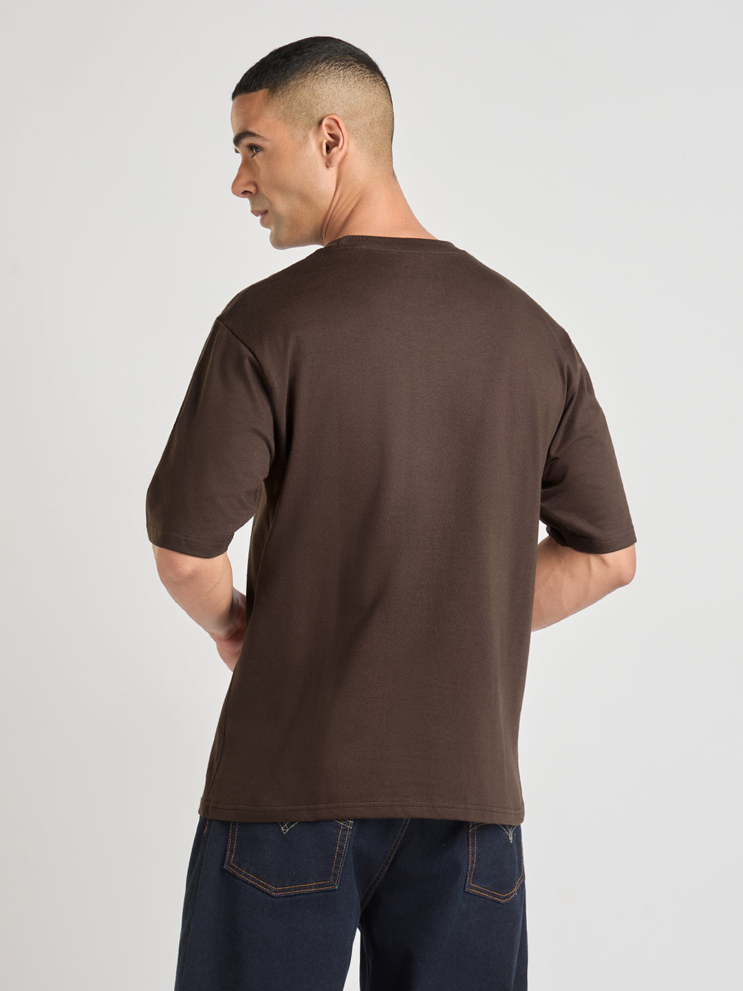 Mens Printed Oversized Cotton Round Neck Tshirt
