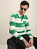 Mens Full Sleeve Polo Neck All-Over Striped Regular Fit Tshirts