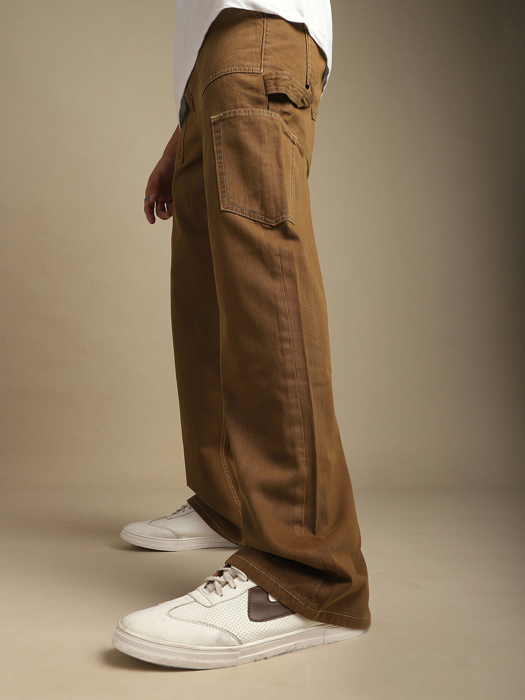 Men Plain Cargo Jeans