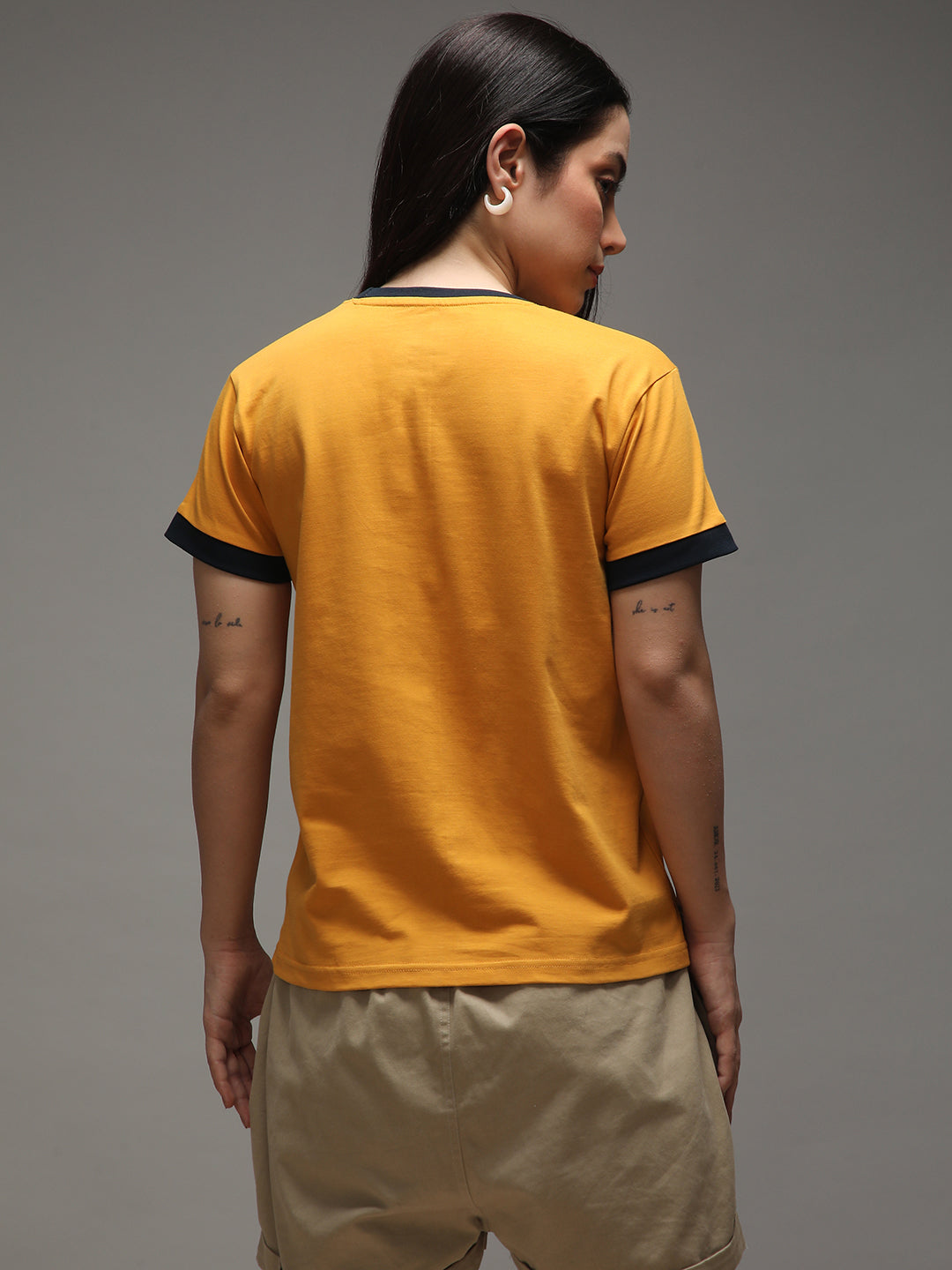 Womens Half Sleeve Round Neck Printed Regular Fit Tshirts