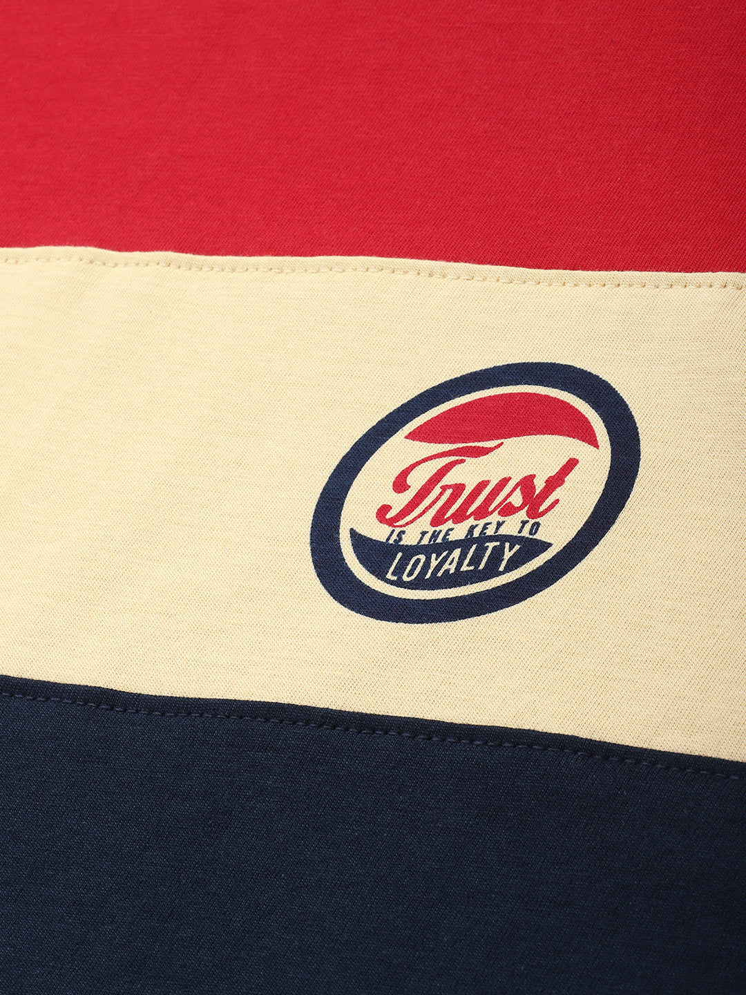 Mens Full Sleeve Round Neck Colourblocked Regular Fit Tshirts