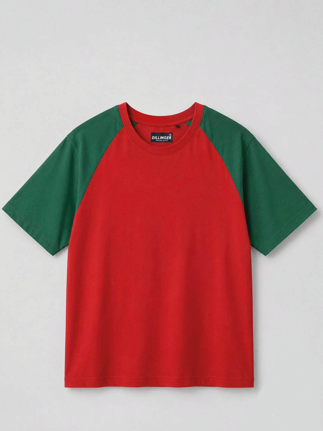Mens Solid Oversized Raglan Sleeve Round Neck Tshirt