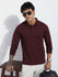 Mens Full Sleeve Polo Neck Solid Regular Fit Tshirts