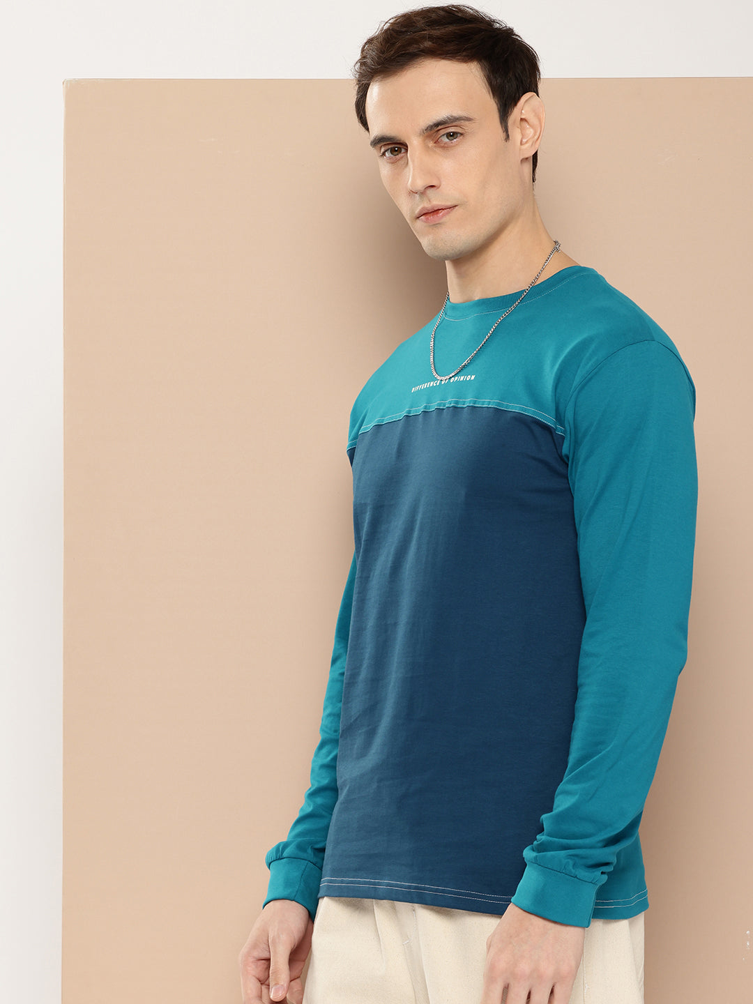 Mens Full Sleeve Round Neck Printed Regular Fit Tshirts