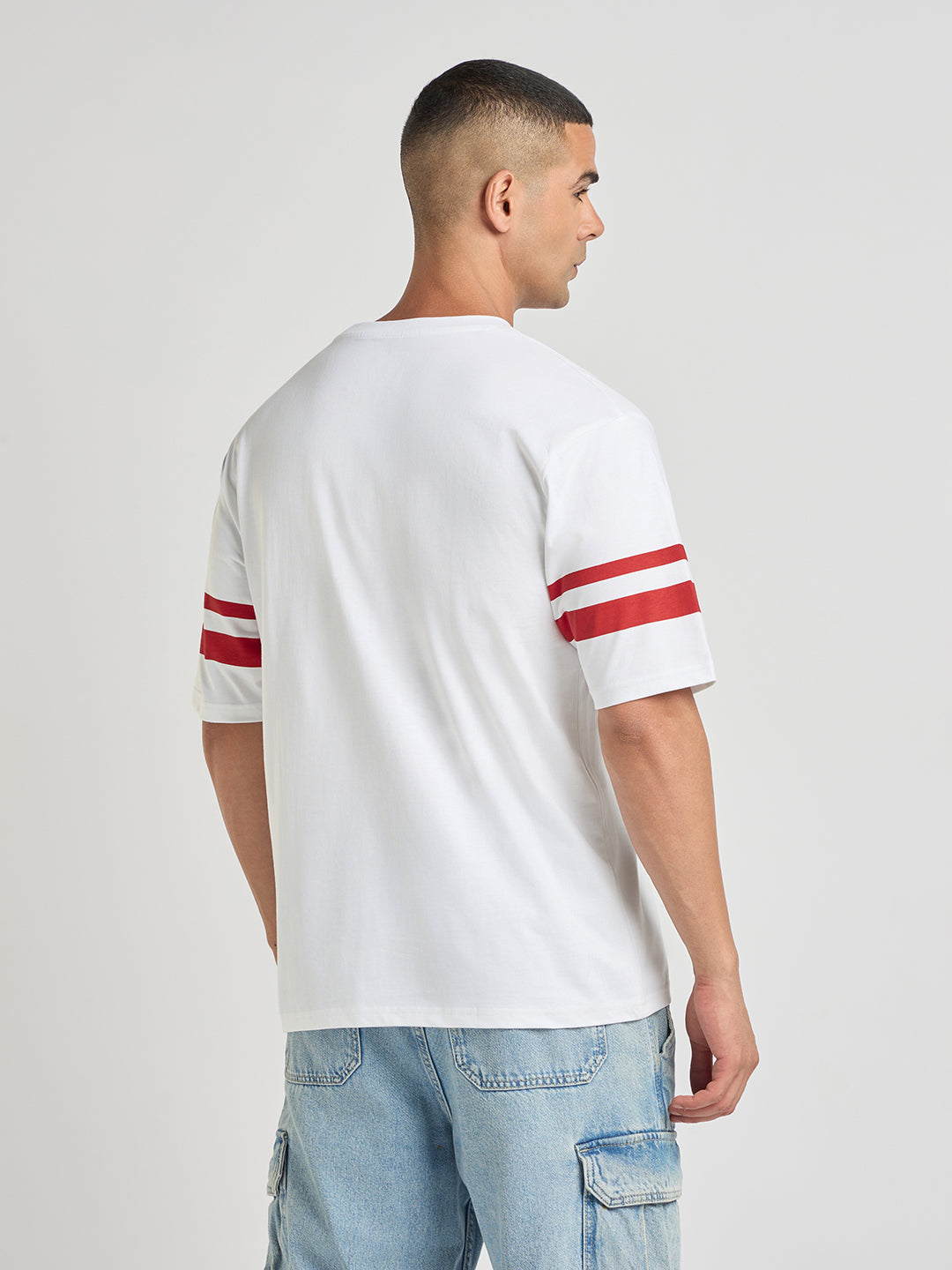 Mens Printed Oversized Cotton Round Neck Tshirt