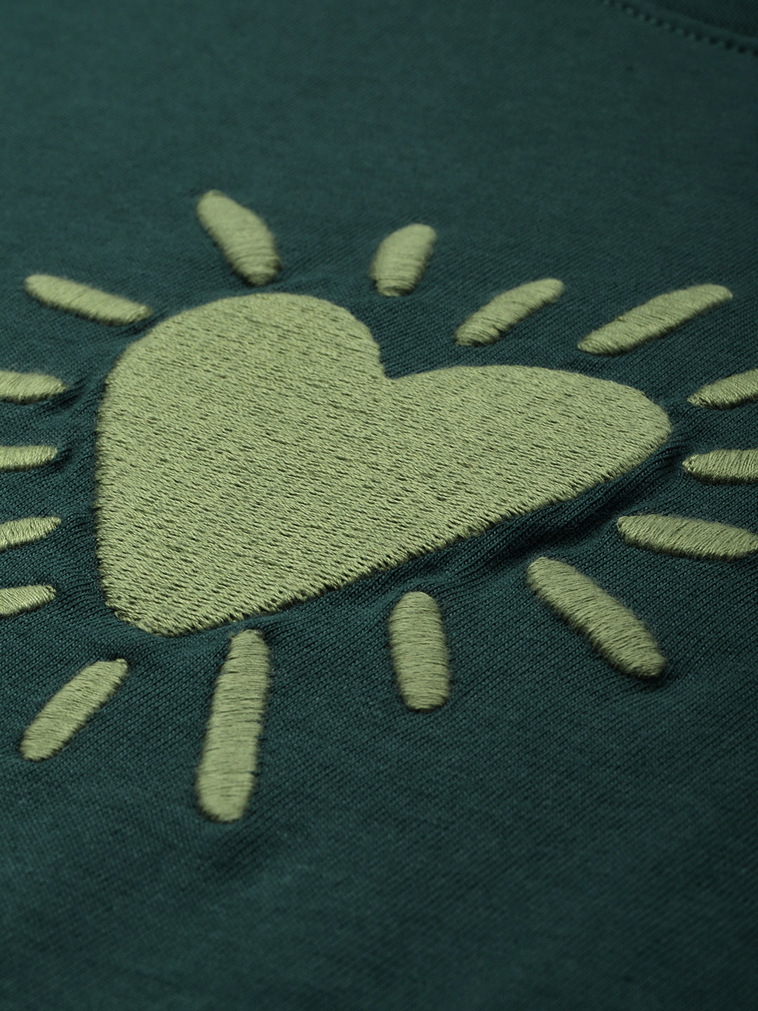 Womens Half Sleeve Round Neck Embroidery Oversized Fit Tshirts