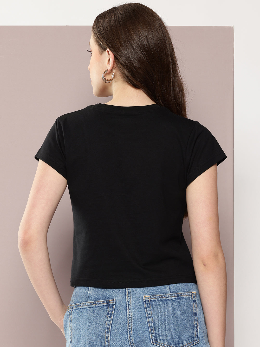 Womens Half Sleeve Round Neck Embroidered Regular Fit Tshirts