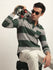 Mens Full Sleeve Polo Neck All-Over Striped Regular Fit Tshirts