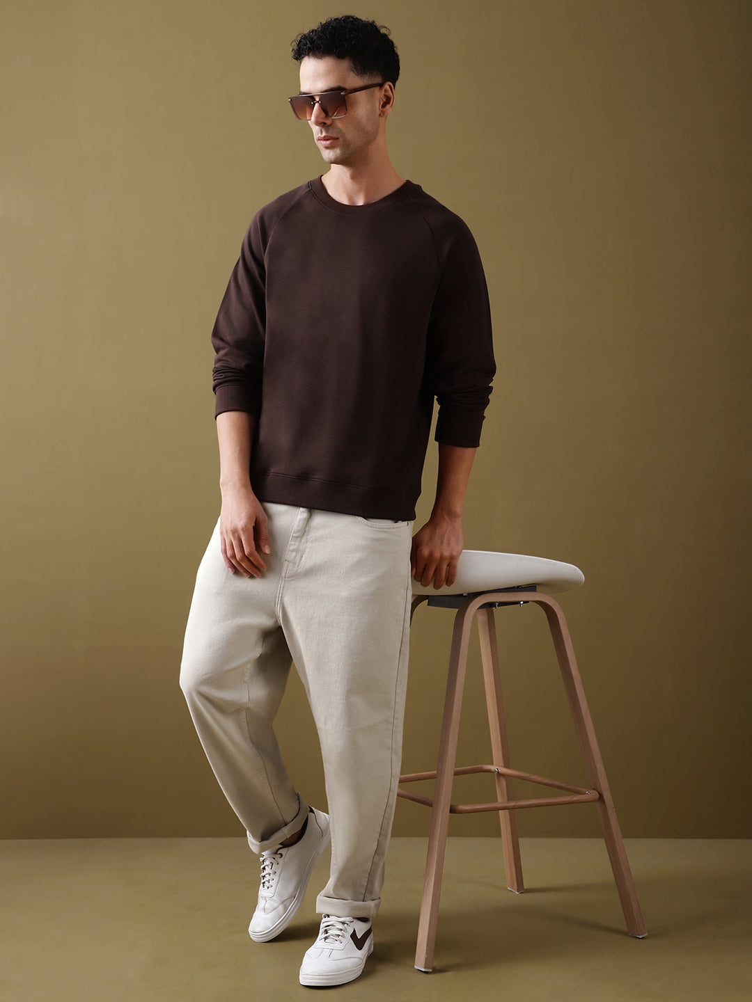 Mens Full Sleeve Round Neck Oversized Fit T-Shirts