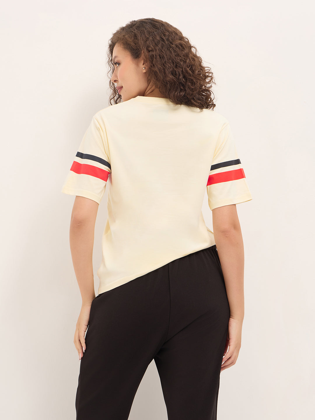 Womens Half Sleeve Round Neck Printed Oversized Fit Tshirts