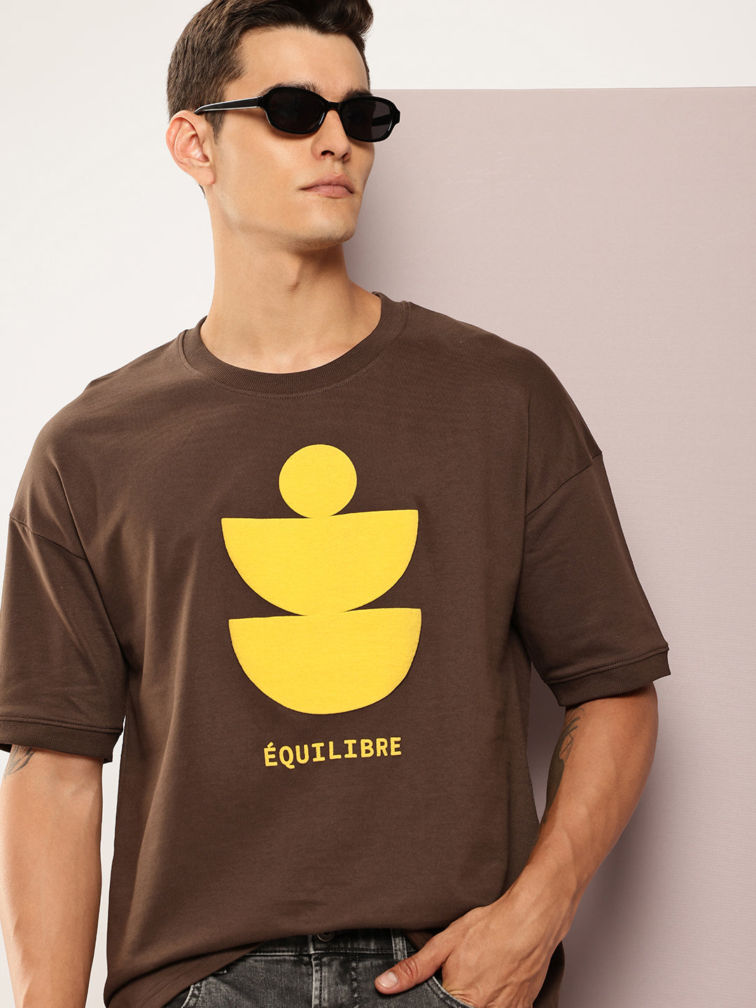 Mens Half Sleeve Round Neck Printed Oversized Fit Tshirts