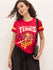 Womens Half Sleeve Round Neck Printed Boxy Fit Tshirts