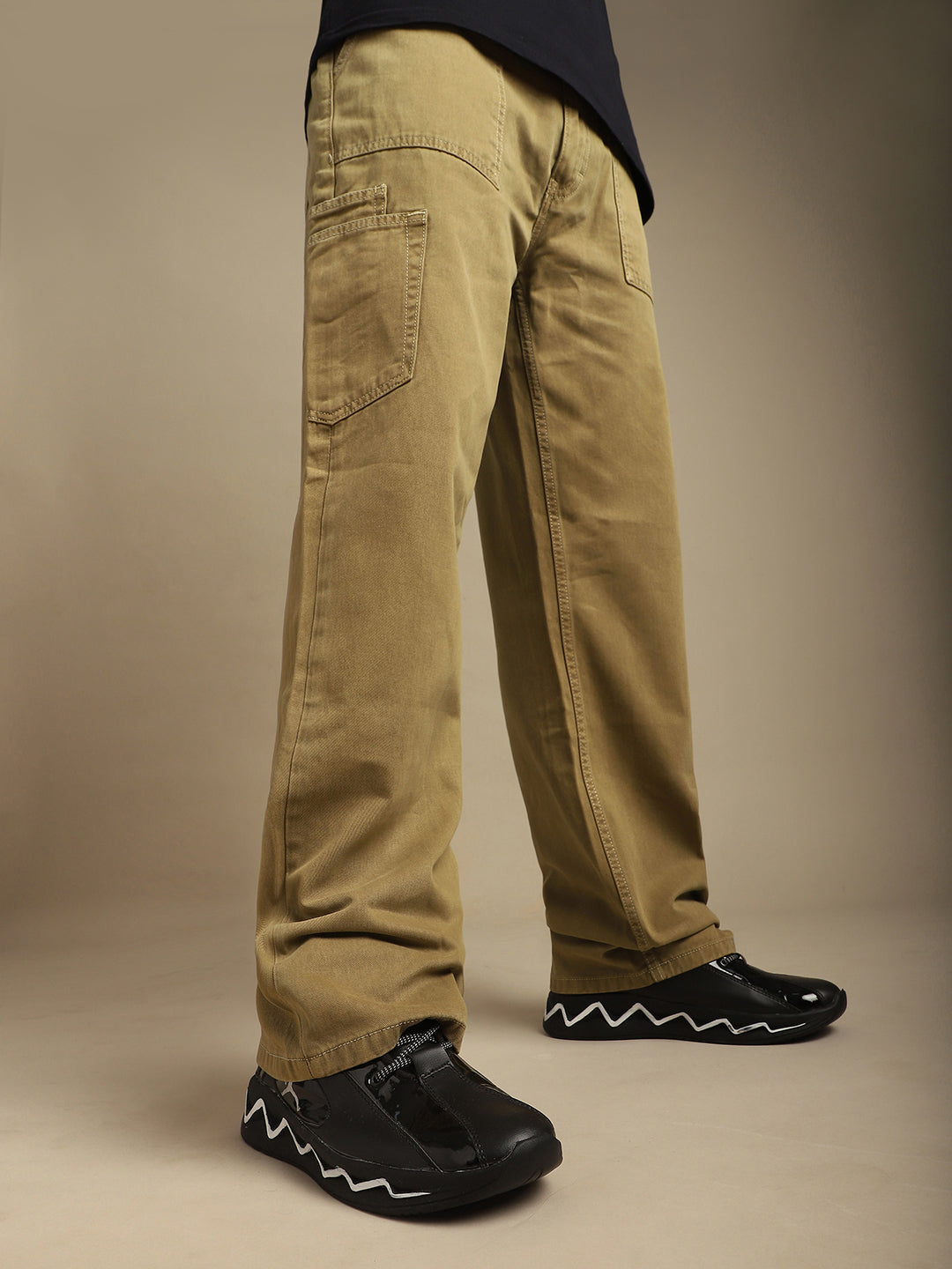 Men Plain Cargo Jeans