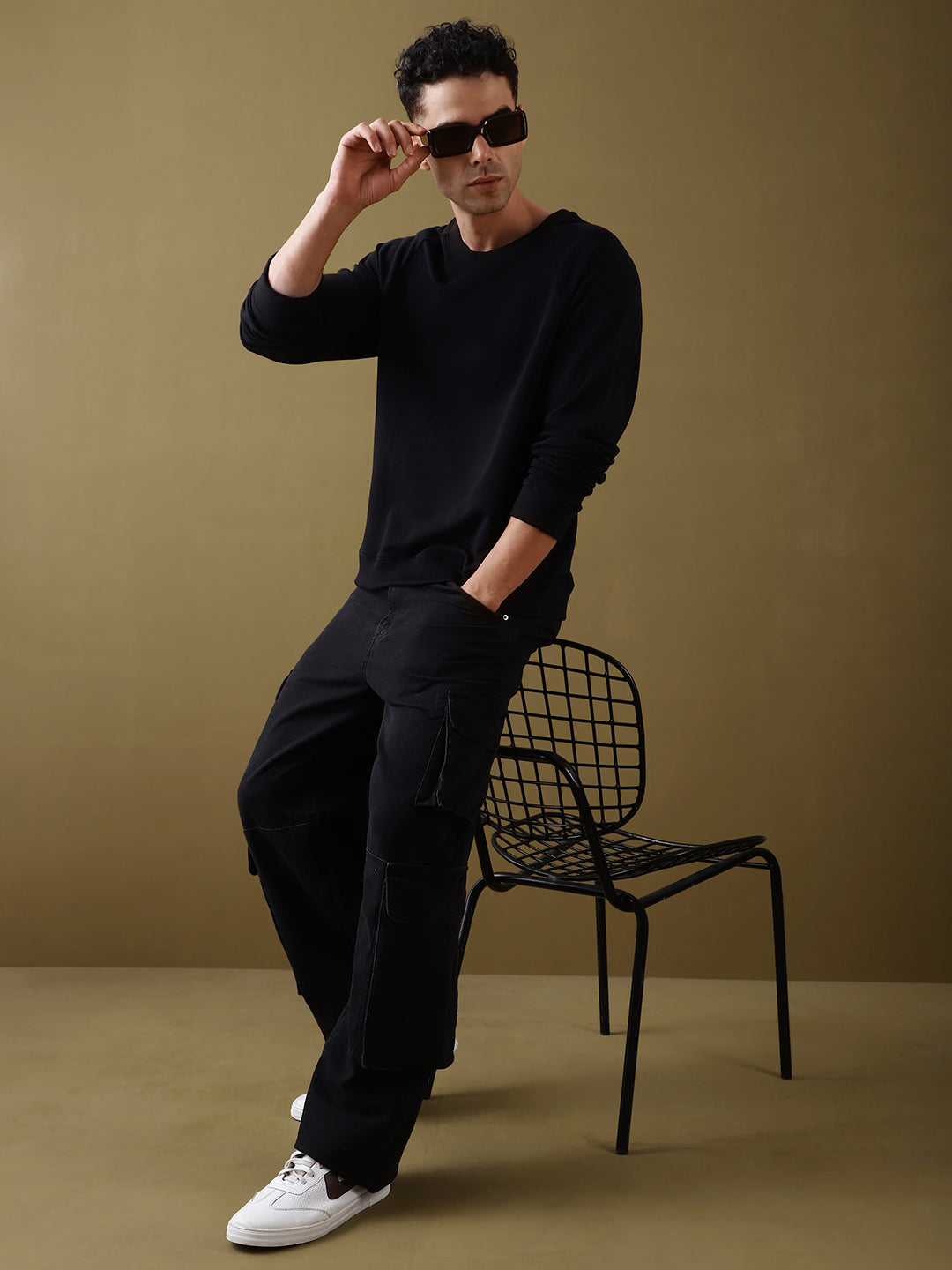 Mens Full Sleeve Round Neck Oversized Fit T-Shirts