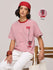 Womens Striped Oversized Fit Cotton T-Shirt