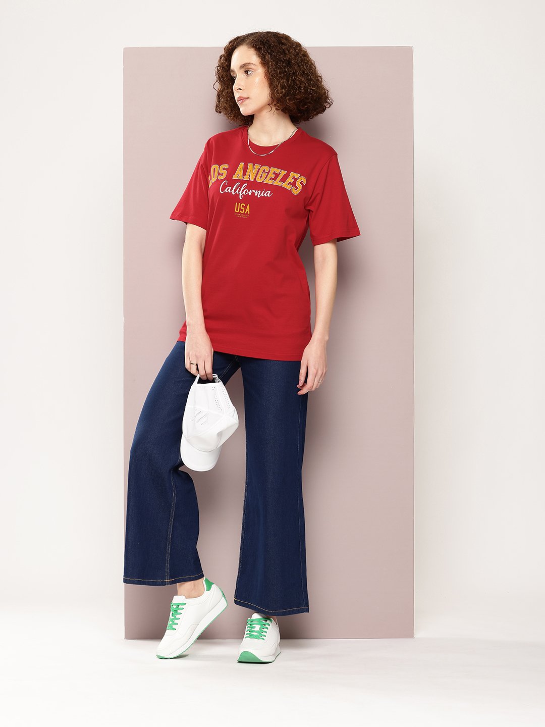 Womens Half Sleeve Round Neck Oversized Fit T-Shirts