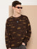 Mens Full Sleeve Round Neck All-Over Printed Oversized Fit Tshirts