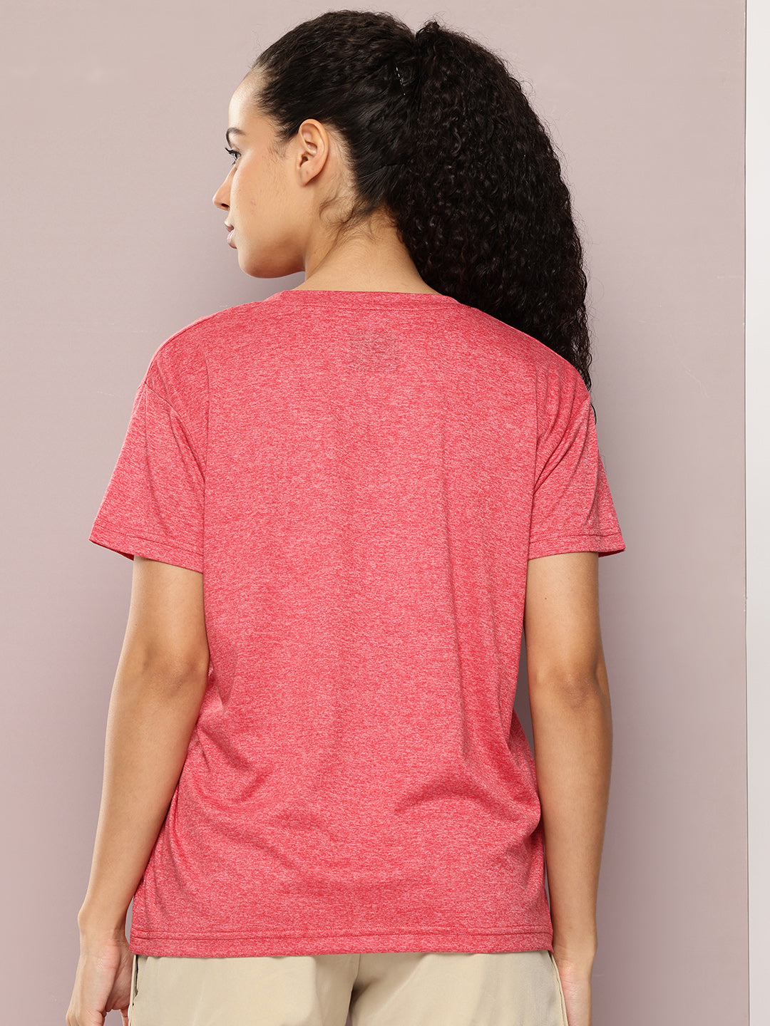 Womens Half Sleeve Round Neck Solid Boxy Fit Tshirts