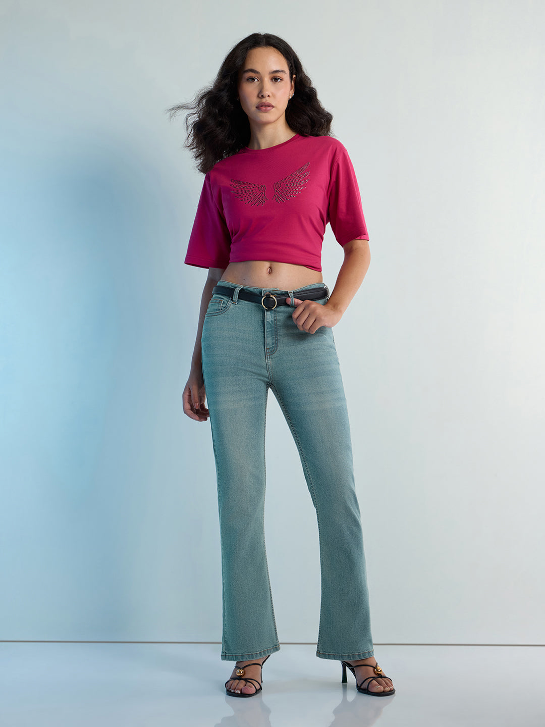 Womens Boot Cut Strech Denim Jeans Pant