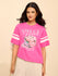 Womens Printed Oversized Cotton T-Shirt